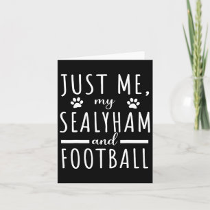 Meinen Sealyham und Football Mama Funny Dog L Karte