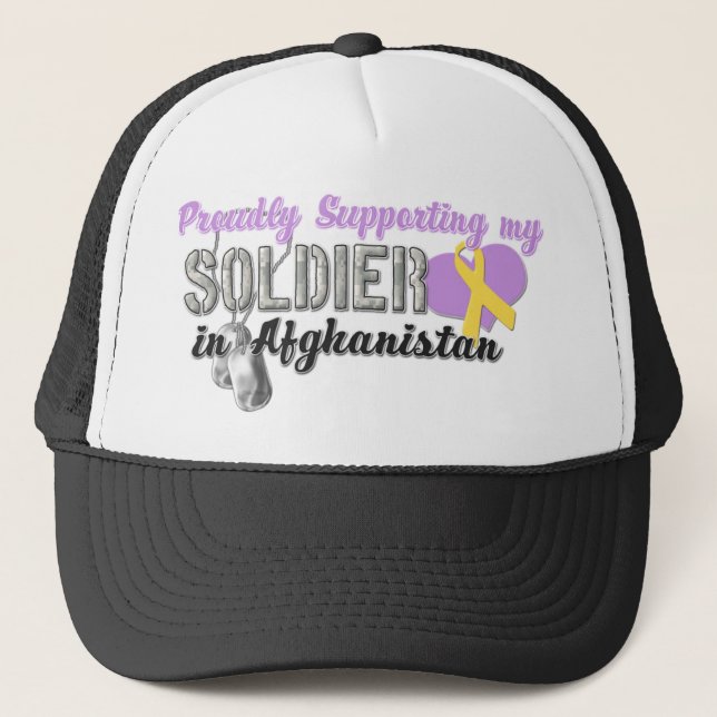 Meinen Soldaten in Afghanistan stolz stützen Truckerkappe (Vorderseite)