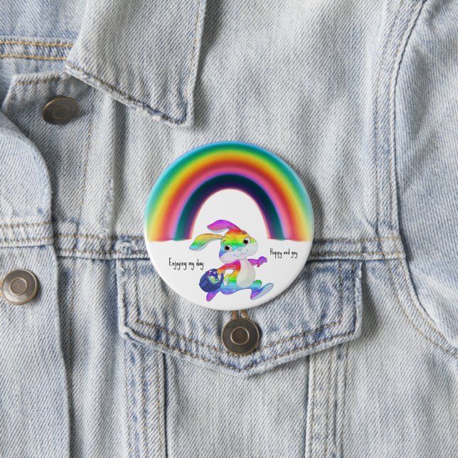 Meinen Tag Regenbogen genießen Button (Beispiel)