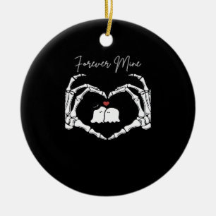 Meiner, Valentinstag Classic - Skeletthörer Keramik Ornament