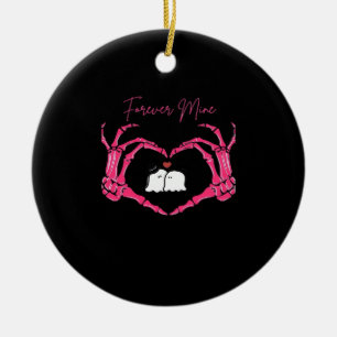 Meiner, Valentinstag Classic - Skeletthörer Keramik Ornament