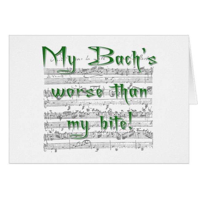 Meines Bachs schlechter als mein Biss! (Vorderseite (Horizontal))