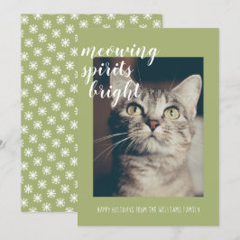 Meining Spirituosen straften Ihren Cat Foto Urlaub Feiertagskarte
