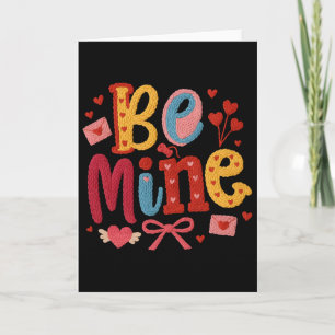 Meins Gestrickter Valentinstag Süße Garn Herz Lieb Karte