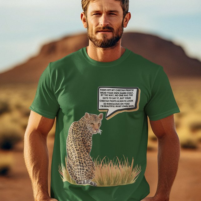 Meinungsäußerung von Cheetah über Tierrechte T-Shirt (Von Creator hochgeladen)