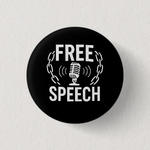 Meinungsfreiheit - Button für Ihre Stimme - Abzeic