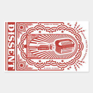 Meinungsverschiedenheits-Aufkleber Rechteckiger Aufkleber