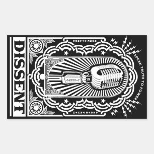 Meinungsverschiedenheits-Aufkleber Rechteckiger Aufkleber