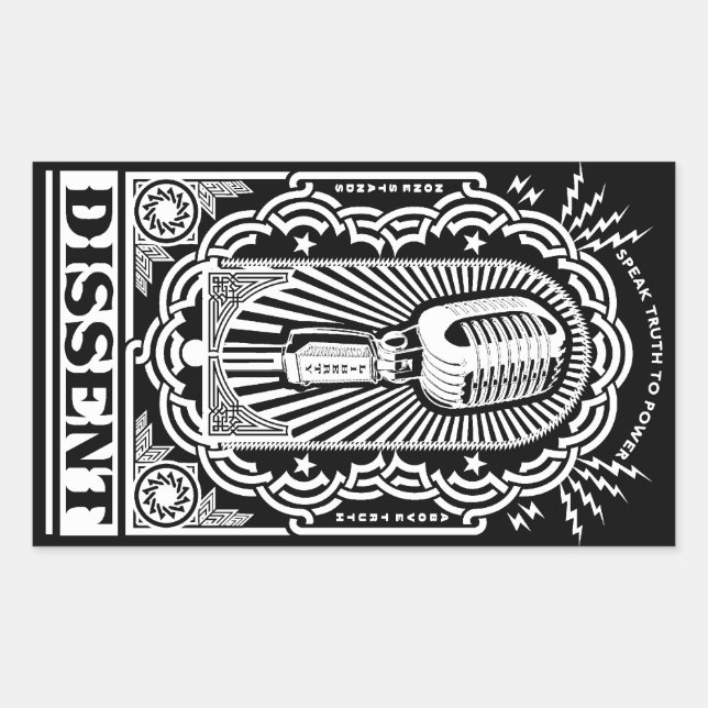 Meinungsverschiedenheits-Aufkleber Rechteckiger Aufkleber (Vorderseite)