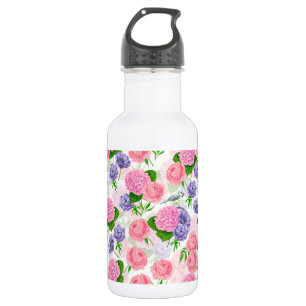 Meise und Blumen Edelstahlflasche