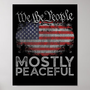 Meist Friedlicher Vater Jokes Funny Graphic Politi Poster