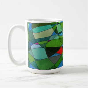 "Meist Grüntöne" Abstrakte Design-Tasse Tasse