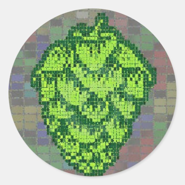 Meist harmlose Mosaikkleber Runder Aufkleber (Vorderseite)