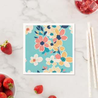 Meist pastellfarbenes Thema Serviette