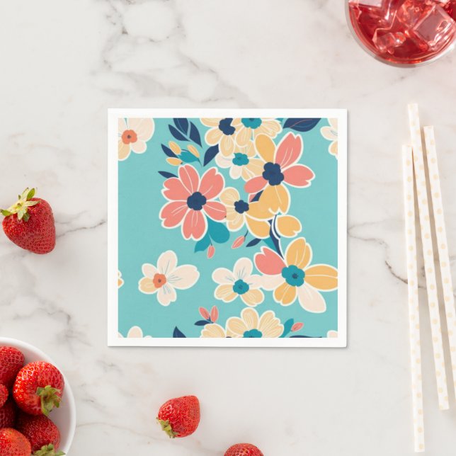 Meist pastellfarbenes Thema Serviette (Beispiel)