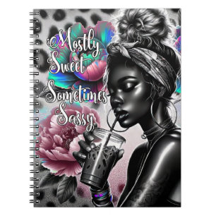 Meist süß manchmal sassy schwarzen Melanin Frau Notizblock