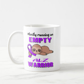 Meistens läuft auf leerem Alz Warrior Support Alz  Kaffeetasse