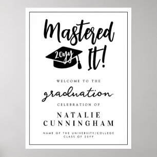 Meister-Abschluss Master Graduation Willkommen Poster