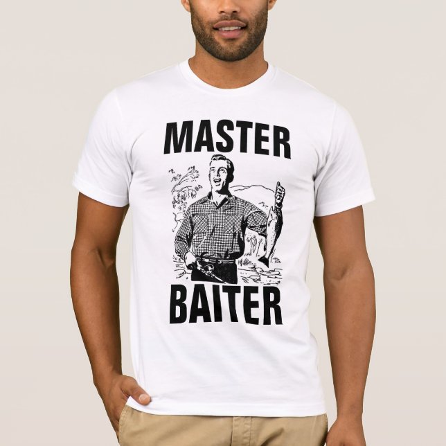 MEISTER BAITER, lustige Fischen-T - Shirts (Vorderseite)