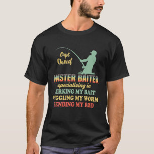 Meister Biter, der meine roten Funny Fishing-Fähi T-Shirt