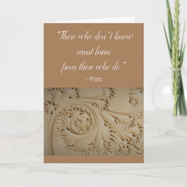 Meister der Bildung Plato Glückwunschkarte Karte (Vorderseite)