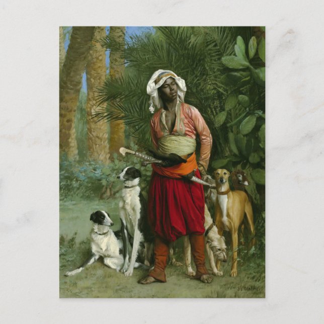 Meister der Hunde von Gerome Postkarte (Vorderseite)