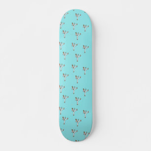 Meister der Kampfkunst in Blau Skateboard