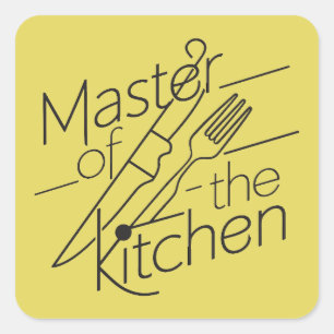 Meister der Küche Culinary Groove Quadratischer Aufkleber