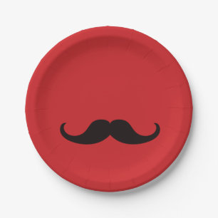Meister der verschleierten Mustache Papierplatte Pappteller