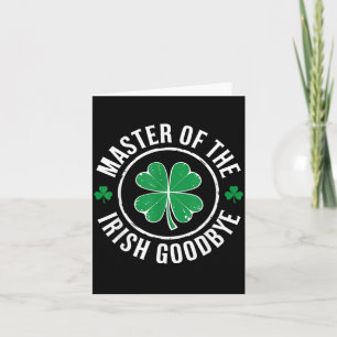 Meister des Irischen Abschieds St. Patrick's Day  Karte