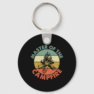 Meister des Lagerfeuer-Vater-Camping-Shirts Campin Schlüsselanhänger