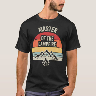 Meister des Lagerfeuers Lustiges Camping Retro T-Shirt