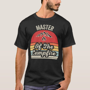 Meister des Lagerfeuers Lustiges Camping T-Shirt