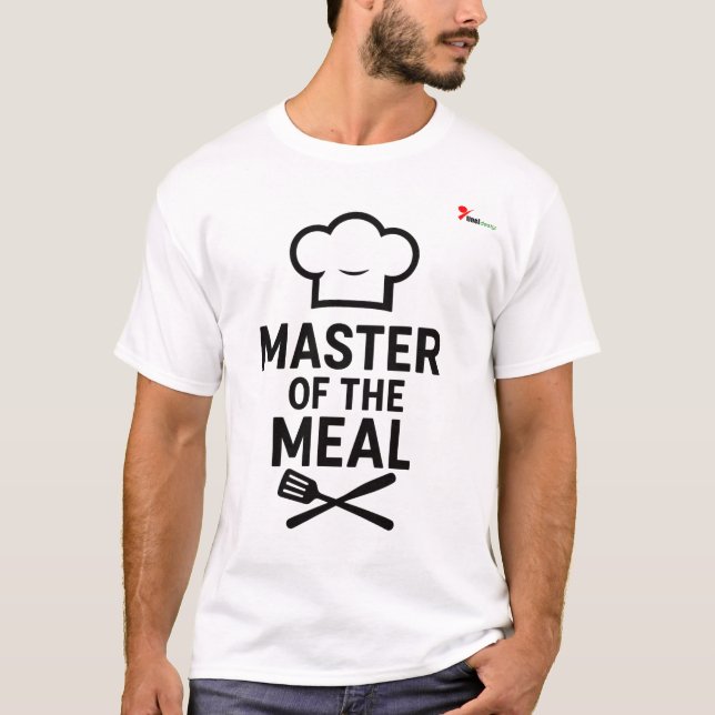"Meister des Mahls" Lustiges Chef-Motto-T-Shirt T-Shirt (Vorderseite)