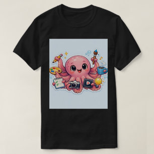 Meister des Multitaskings: Kreativer Oktopus-Aufkl T-Shirt