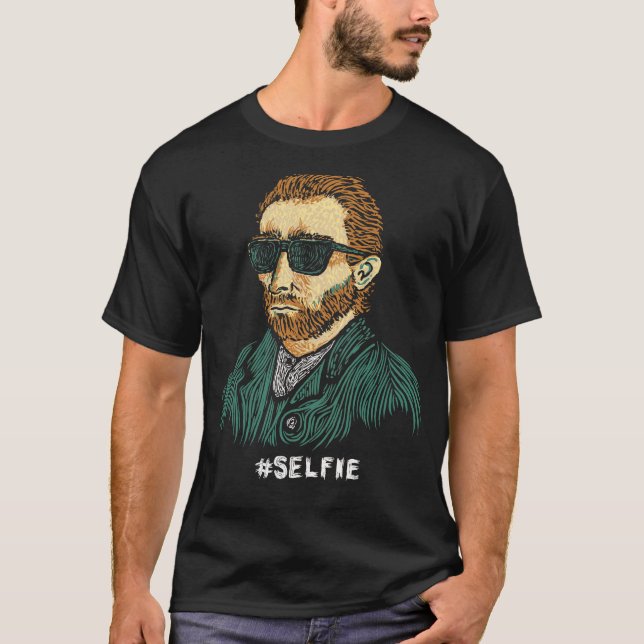 Meister des Selfie | lustigen Van Gogh Shirts (Vorderseite)