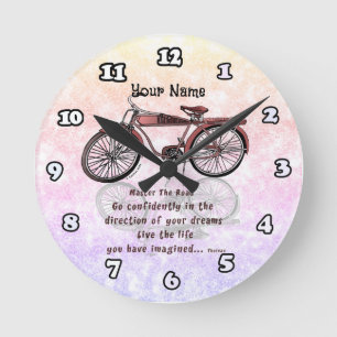 Meister des Straßenfahrrads  Runde Wanduhr