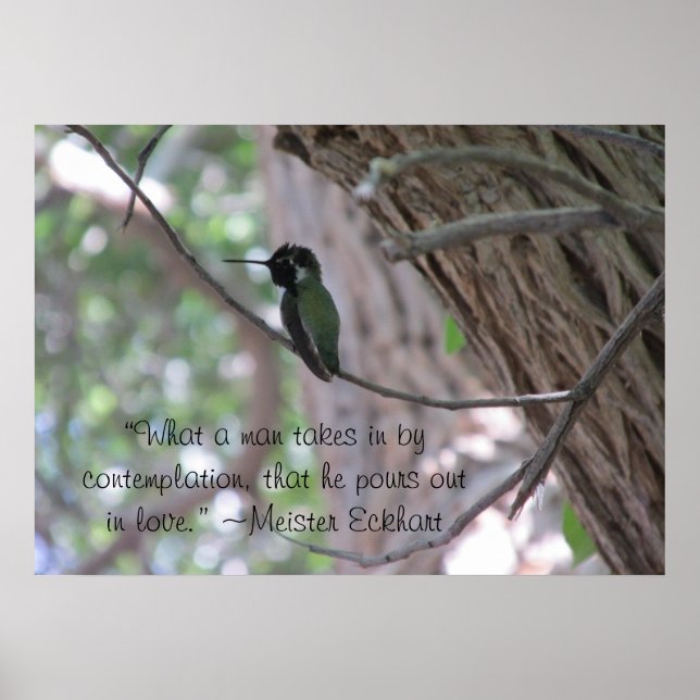 Meister Eckhart Contemplation Zitat Poster (Vorne)