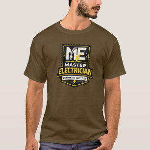 Meister Elektriker Lizensiert Zertifiziertes T-Shi T-Shirt