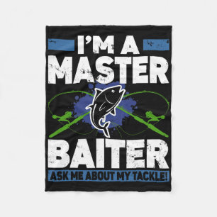 Meister Iter-Shirt Lustiger Angler Fischer Fisch Fleecedecke