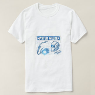 Meister-Schweißer-Blueprint Technische schematisch T-Shirt