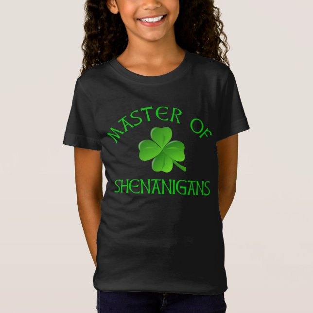 Meister von Shenanigans Funny St. Patrick's Day T-Shirt (Vorderseite)