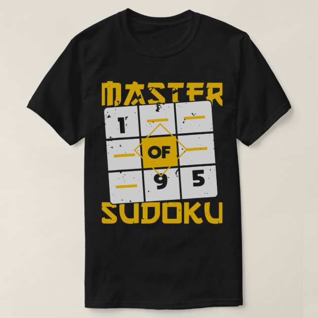 Meister von Sudoku Sudoku Champion Math Game Joke  T-Shirt (Design vorne)