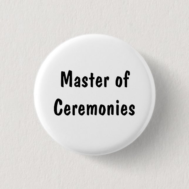 Meister von Zeremonien Button (Vorderseite)