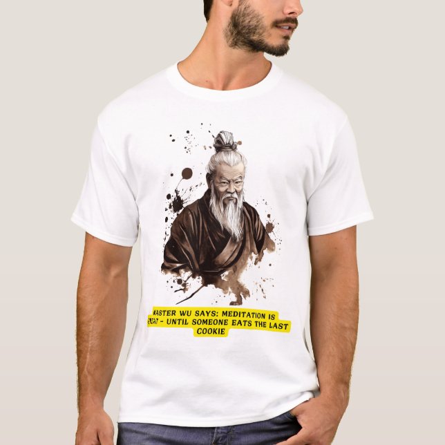 Meister Wu T-Shirt | Chinesische Tuschezeichnung (Vorderseite)