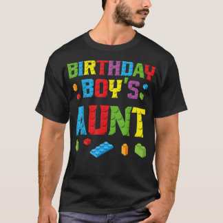 Meisterbauer Geburtstagsjunge Tante Gebäude Bricks T-Shirt