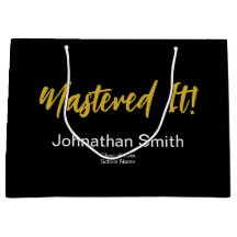 Meisterhaft! Schwarz Weiß Gold Name des Absolvente