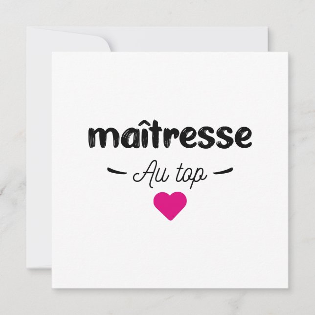 Meisterin am Top Karte (Vorderseite)