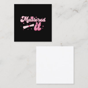 Meisterte es Master-Abschluss Absolvent MBA-Abschl Quadratische Visitenkarte