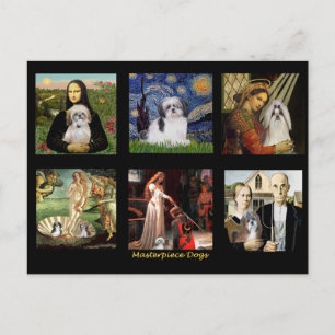 Meisterwerk Composite-Shih Tzus Postkarte